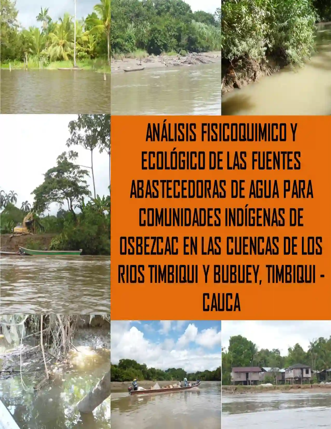 Portada Análisis fisicoquímico y ecológico de las fuentes abastecedoras de agua para comunidades indígenas de osbezcac en las cuencas de los ríos Timbiquí y Bubuey, Tmbiquí